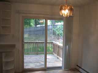 Dining room
                  and sliding glass door