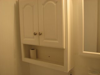 Lower bathroom storage cabinet