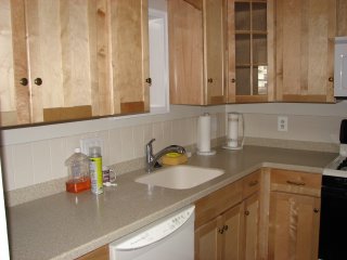 The kitchen seen from the dining room