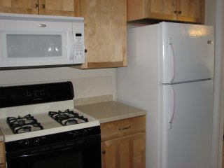 Right side of kitchen, showing stove