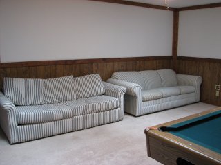 Game room with fold-out couches