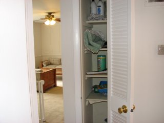 Upstairs auxiliary linen closet